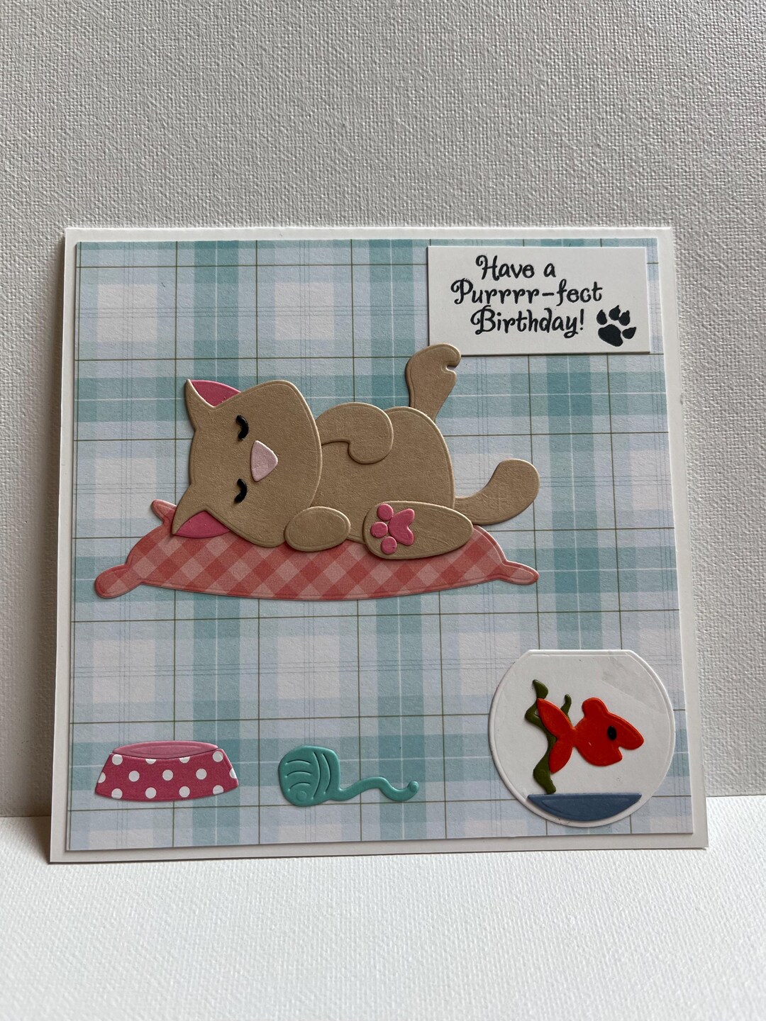 Handmade Funny Cat Birthday Card, Cat Lover Gift - Etsy UK