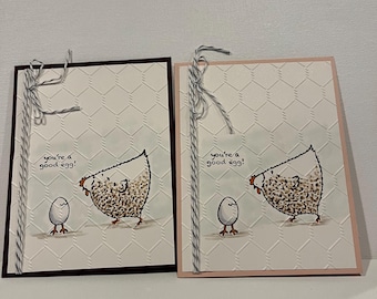 Funny Chicken Card: You're A Good Egg, Handmade Any Occasion