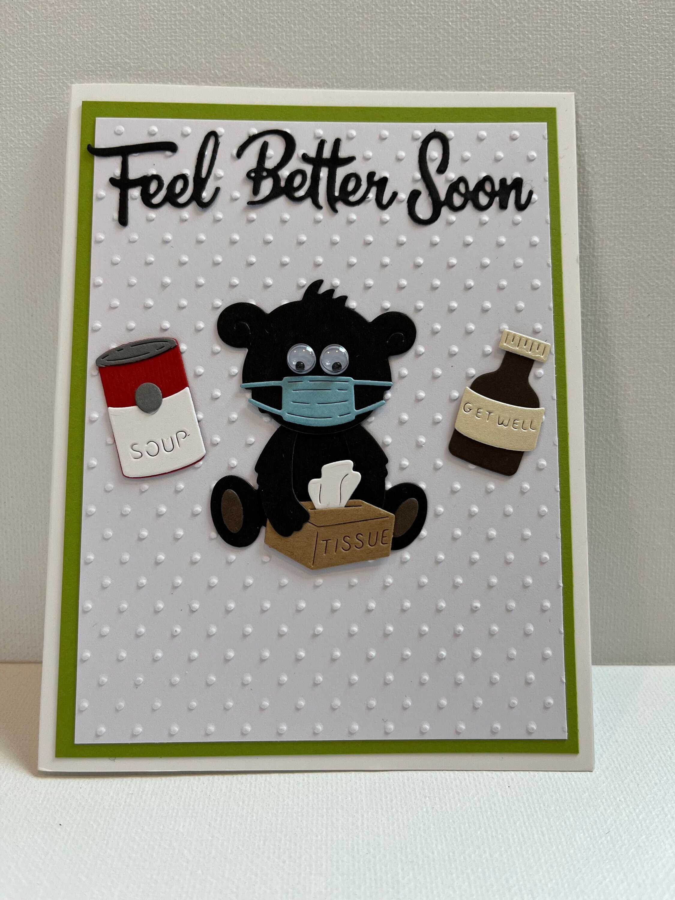 Cute Tough Teddy, Sweet Get Well Soon/Stay Strong Card