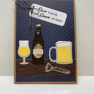 Beer Is Good, But Beers Are Better Karte, Cheers Geburtstagskarte, lustige Geburtstagskarte, männliche Geburtstagskarte, 3D Geburtstagskarte