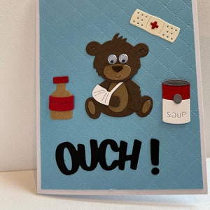 Get Well Soon Card with Teddy Bear Stock Illustration - Illustration of  card, element: 79083043