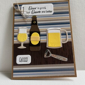Beer Is Good, But Beers Are Better Karte, Cheers Geburtstagskarte, lustige Geburtstagskarte, männliche Geburtstagskarte, 3D Bier Geburtstagskarte