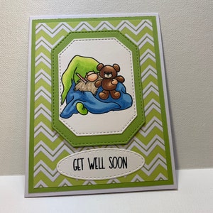 Carte de rétablissement, carte de rétablissement gnome, carte de rétablissement 3D gnome, carte de rétablissement faite main, carte de rétablissement bientôt, carte de rétablissement fantaisie