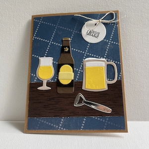 Cartão de aniversário de felicidades, cartão de aniversário engraçado, cartão de aniversário masculino, cartão de aniversário 3D, cartão de aniversário de cerveja 3D, cartão de cerveja engraçado