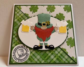 St. Patricks Day card, Lucky Day card, Luck Of The Irish card, Funny St Patricks Day card, 3D St Patricks Day card, Handmade St Patty Day