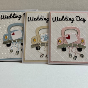 Hochzeit Karte, 3D Hochzeit Auto Karte, Handgemachte Hochzeitskarte, Just Married Karte, Ihre Hochzeitskarte