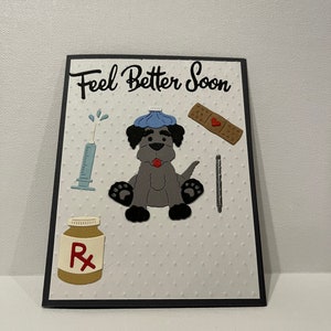 Carte de bien-être bientôt, carte de rétablissement, carte de rétablissement, carte de rétablissement faite main, carte de rétablissement pour le chien, carte de rétablissement pour le chien