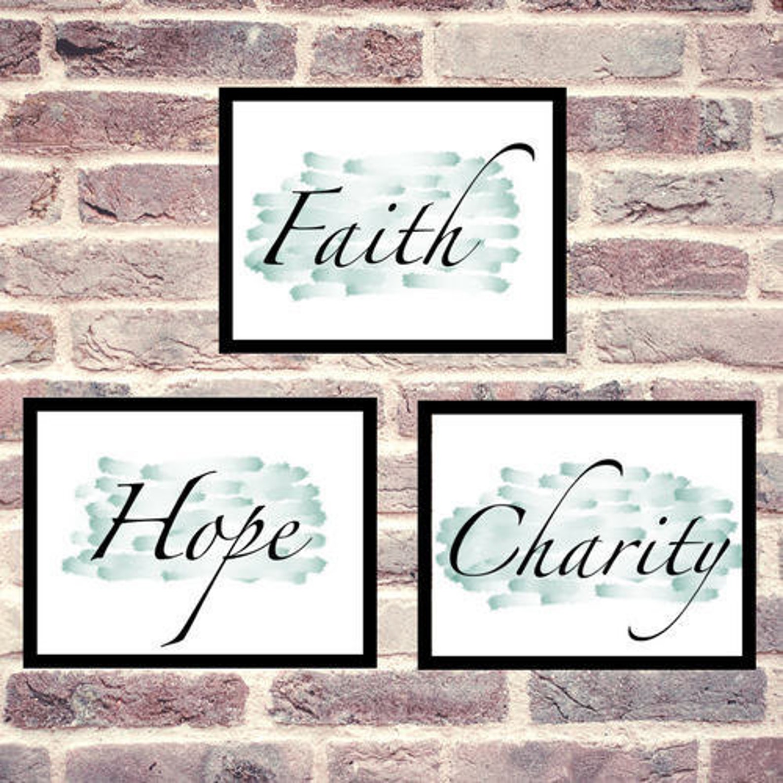 Faith, Hope & Charity Printable Artwork Etsy