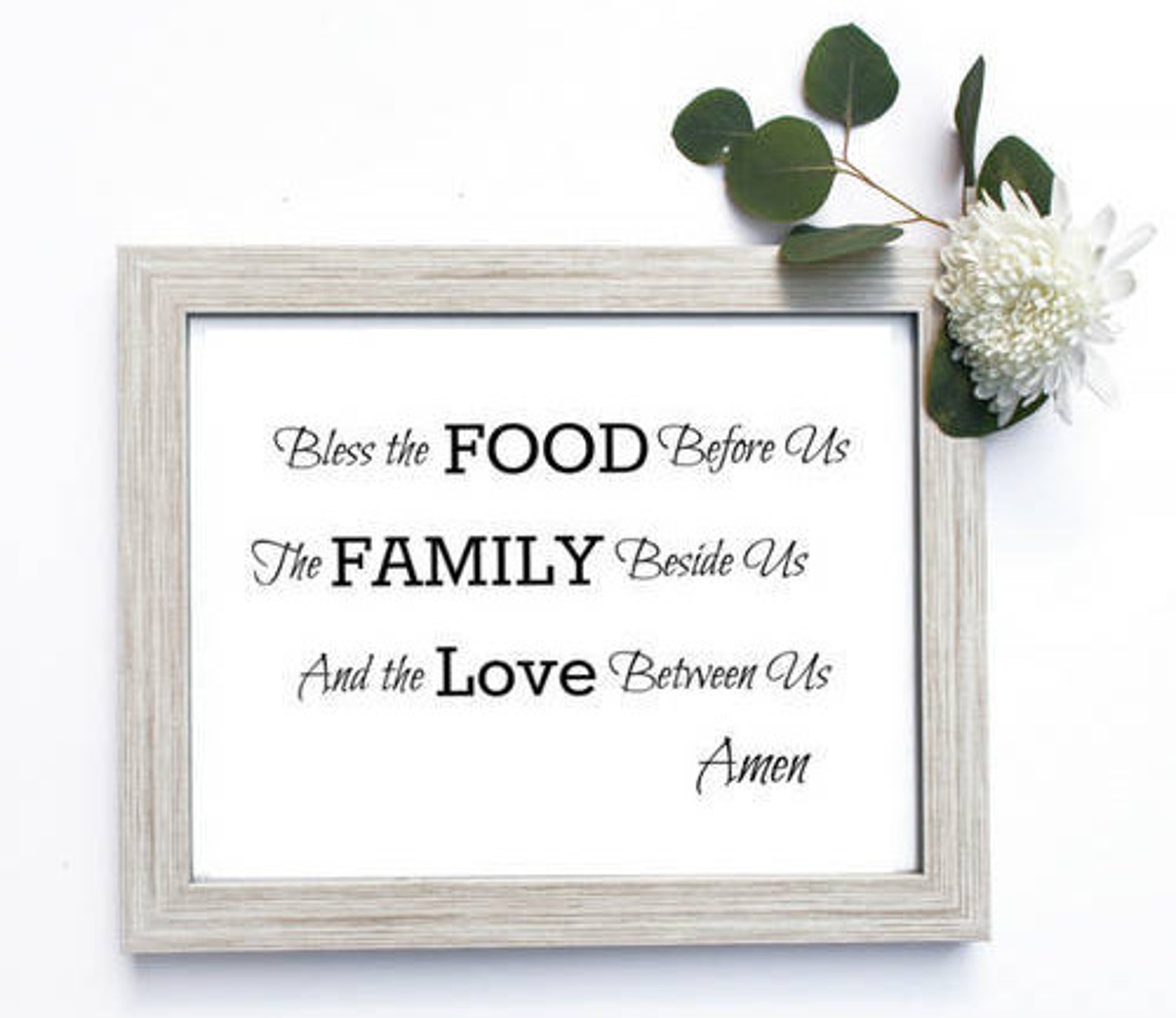 Bless the Food Before Us; Artwork Printable; Kitchen Art; Quote Art ...