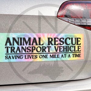 動物救助輸送車両 1 マイルごとに命を救う 10 x 3 ビニール製車用マグネット
