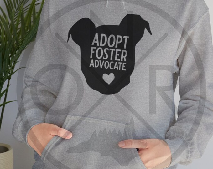 Adopt Foster Advocate Pitbull Pittie Pibble Staffordshire Terrier Staffy Pit Unisex Heavy Blend™ Hooded Sweatshirt