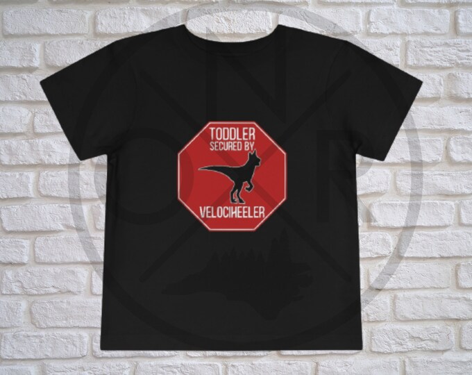 Toddler Secured By Velociheeler PPk9 ACD Cattle Dog Australian Cattle Dog Blue Heeler Red Heeler Toddler Short Sleeve Tee