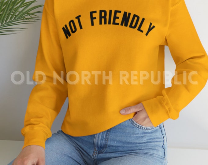 Not Friendly Introvert Introverted Reactive Dog Owner Unisex Heavy Blend Crewneck Sweatshirt