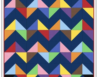 Pride Quilt Pattern: Modern Throw Size Design (PDF Pattern)