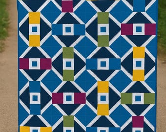 Pathways – Modern Geometric Quilt Pattern (PDF Digital Download)