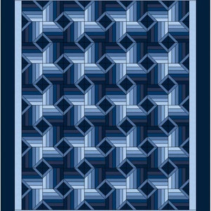 Modern Quilt Pattern, Flowers quilt pattern, quilt tutorial, multiple sizes, PDF