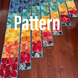 Modern quilt pattern, Staircase quilt panel pattern, newly updated, bestseller