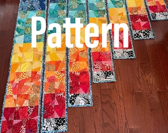 Staircase quilt panel pattern