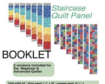 Staircase Quilt Pattern Booklet – Modern Wall Hanging Quilt – Foundation Piecing Tutorial