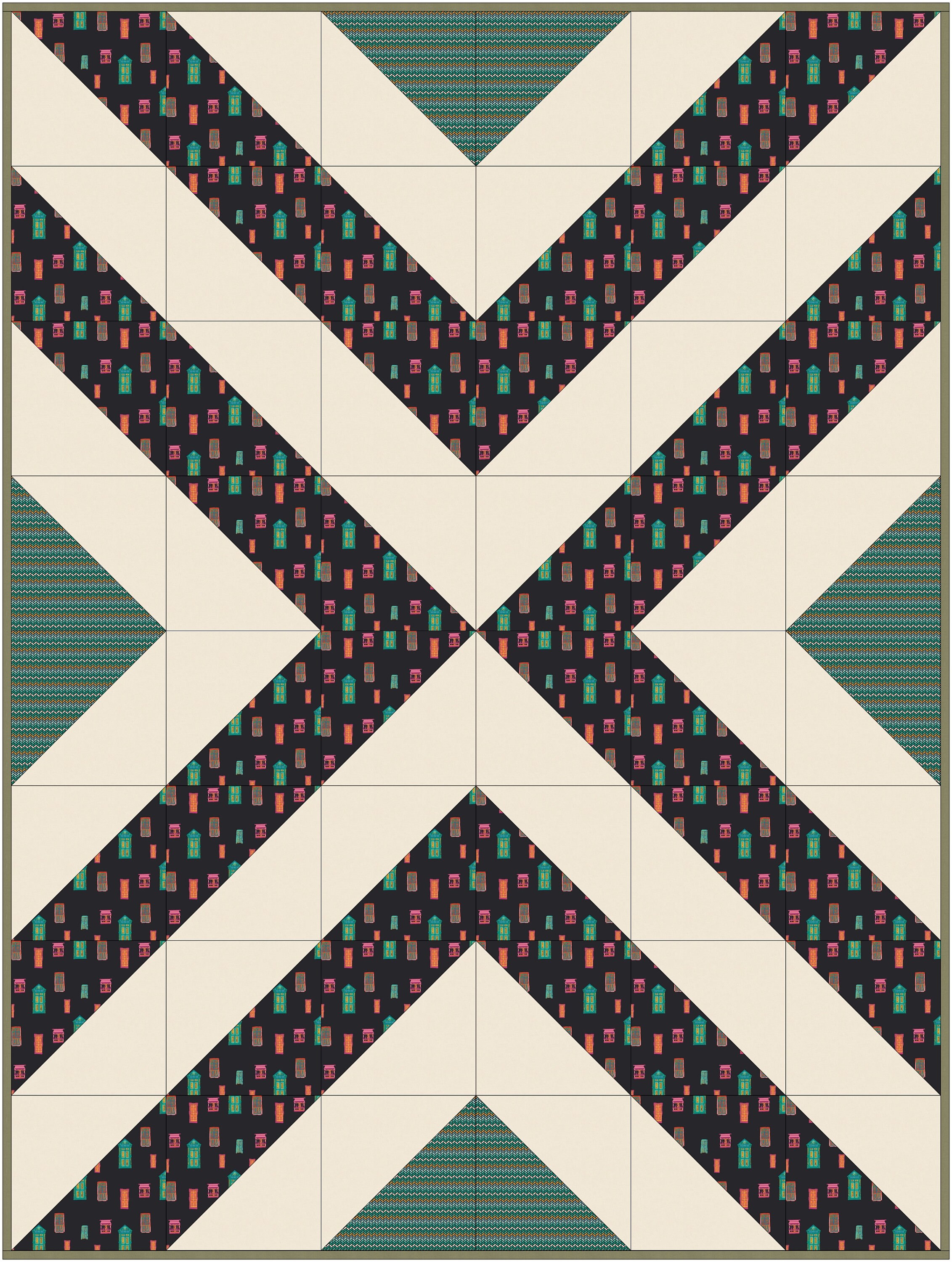 X Quilt Pattern, Modern Quilt Pattern - Etsy