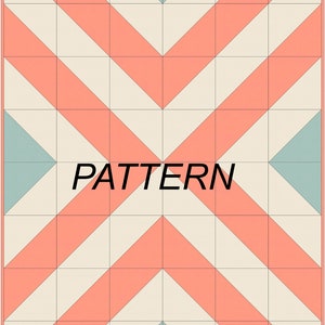 X Quilt Pattern, Modern quilt pattern