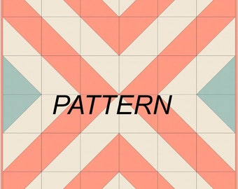 X Quilt Pattern, Modern quilt pattern