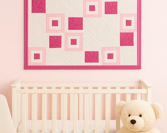Tiny Tumbles Quilt Pattern, Modern Baby Quilt PDF
