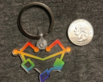 Failsafe « Heart » (arc-en-ciel) - porte-clés en acrylique