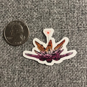 Metal Flower (lesbian flag) - vinyl sticker