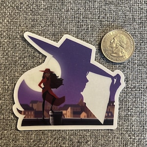 Carmen Sandiego - clear vinyl sticker