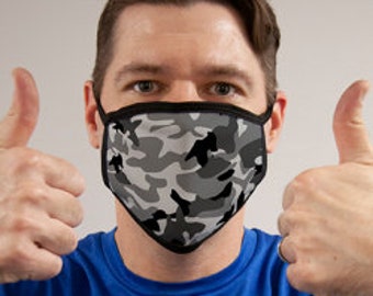 Camo Face Mask | Washable Cotton-Polyester, Unisex