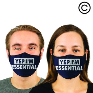 yep im ESSENTIAL matching couples Face mask | face masks covering your face  ( 2 pcs ) face-masks
