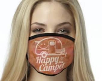 Maska na twarz Happy Camper | Wyprodukowano w USA, unisex
