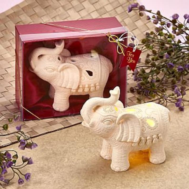 Indian Elephant Candle Holder With LED Wedding Favours Etsy UK