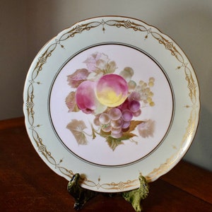 Shelley China Fruits Hand Painted Cake Plate