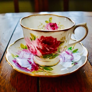 Royal Albert American Beauty Tea Cup and Saucer