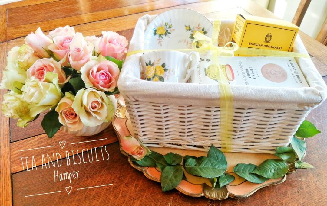Vintage Tea and Biscuits Gift Hamper Vintage China Gift - Etsy UK