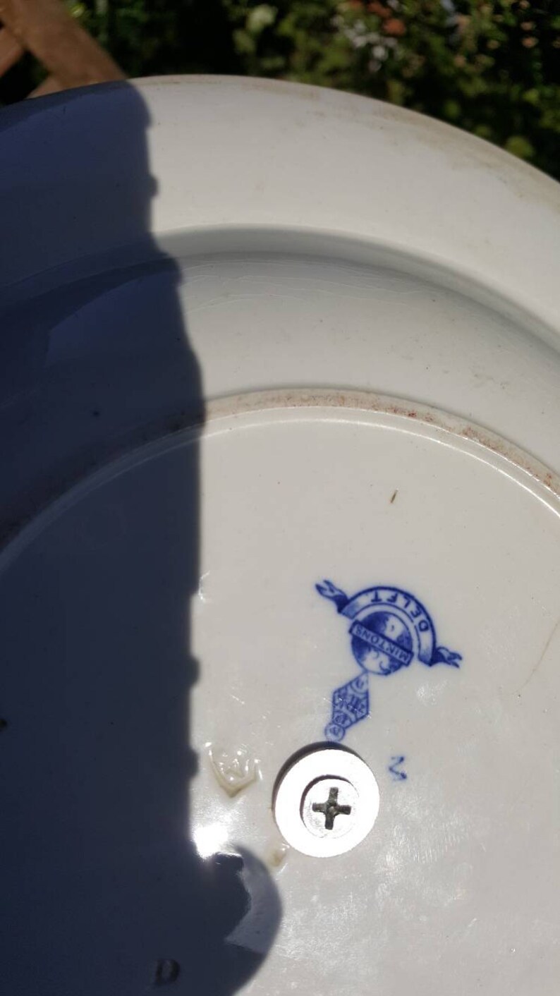 Delft two tier cake stand