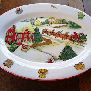 Stunning Large Santa Sleigh Platter