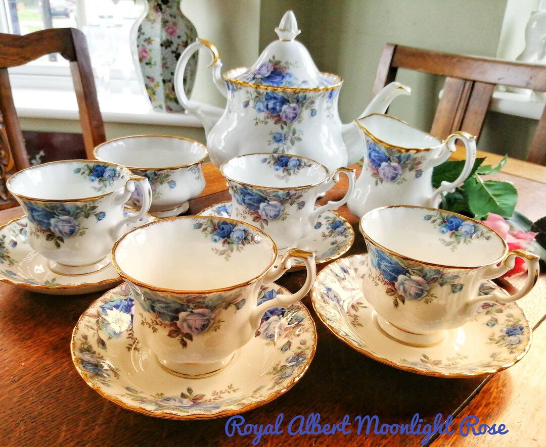 Moonlight Tea Set Royal Albert Moonlight Rose Tea Set for Four - Etsy