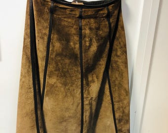 Vintage Brown Ladies A Line Skirt UK size 16