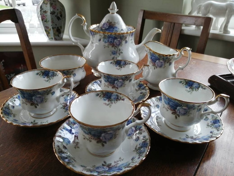 Moonlight Tea Set Royal Albert Moonlight Rose Tea Set for Four - Etsy Canada