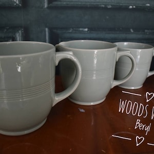 Woods Ware Beryl,  custard jugs or vases, 2 pint, 1.5 pint, 1 pint