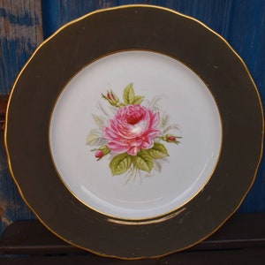 Royal Worcester 50s Pink Roses Cabinet Plate