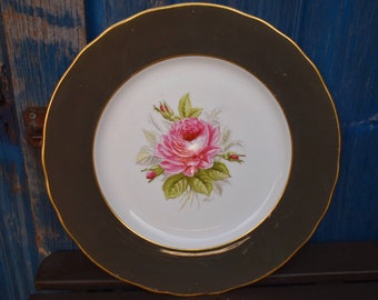 Royal Worcester 50s Pink Roses Cabinet Plate