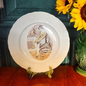 Unusual Burleigh Ware naughty nineties Plate