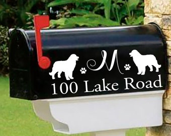 Great Pyreneese, Personalized set of 2 matching mailbox decals!