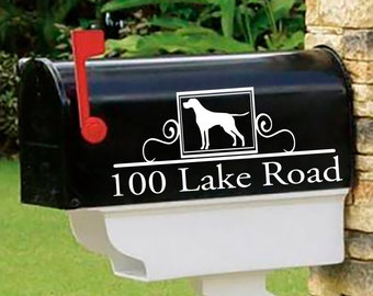English Pointer, Personalized set of 2 matching mailbox decals!