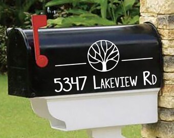 Beautiful Tree of Life, Tree, Personalized set of 2 matching mailbox decals!  For the outdoor lover MAI-00073