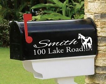 PAINT HORSE - Personalized set of 2 matching mailbox decals!  MAI-44